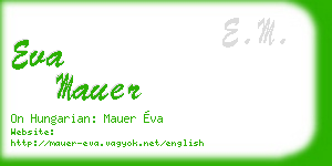eva mauer business card